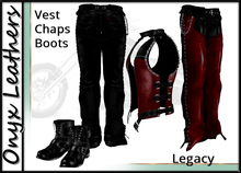 Legacy Red Black Leather Outfit
