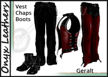 Geralt Red Black Leather Outfit