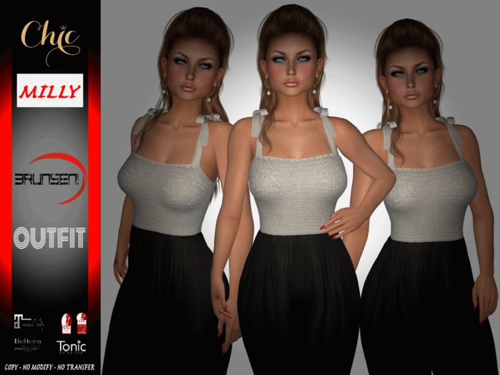 Brunsen Couture - Milly Chic Outfit Black White