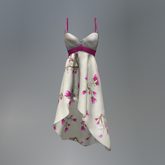 White Sakura Slink Band Dress box