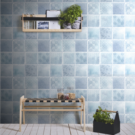 Bohemian Style ceramic tile texture seamless