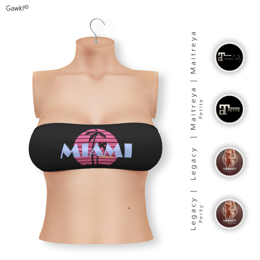 GAWK! Black/Pink Summer Bandeau Top | for Maitreya | Maitreya Petite | Legacy | Legacy Perky