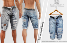 FashionNatic - Carter Ripped Shorts Light Blue Jeans_ Denim- Signature Gianni, Belleza Jake, Legacy