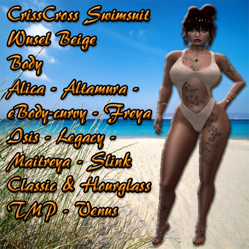 CrissCross Swimsuit Wusel Beige BOX