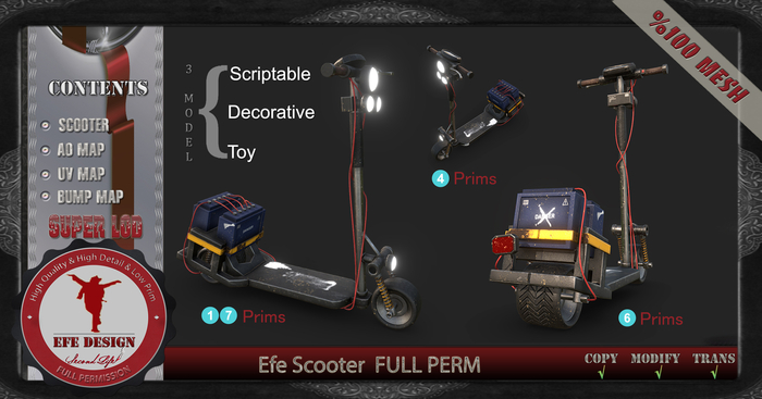 Efe Scooter Full Permission Efe Design