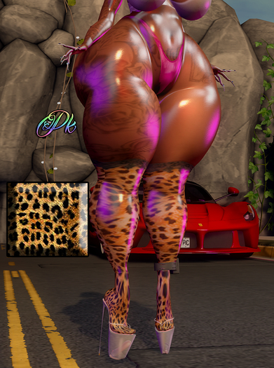 $ .W. Leopard Stockings