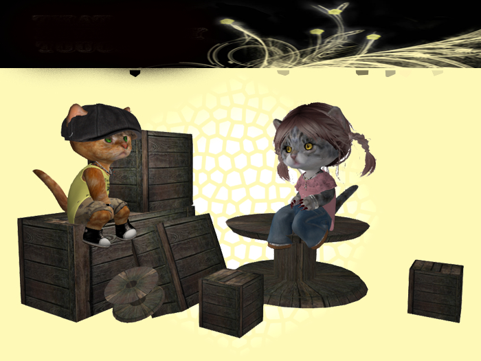Dinkie Reel Table and Sitting Crates