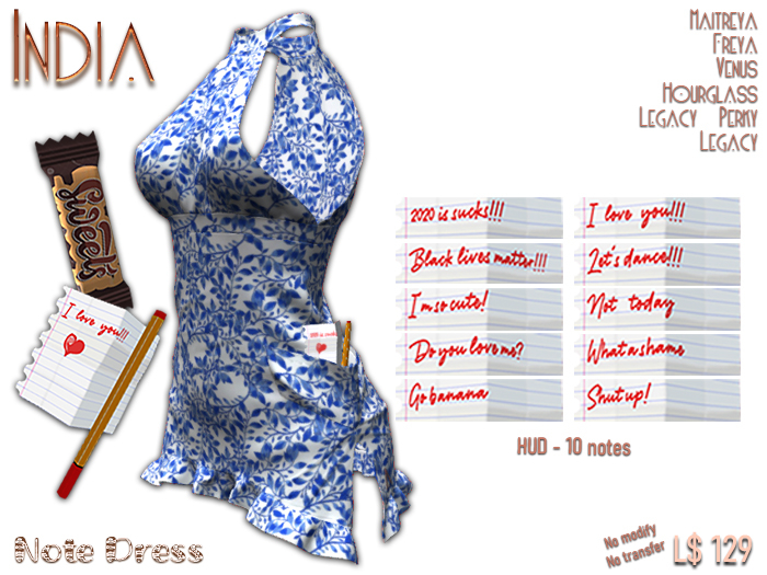 ## India ## Note Dress All Blue