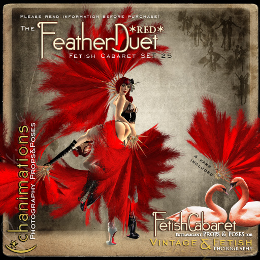 FetishCabaret (Set 25) - "FeatherDuet" **RED**