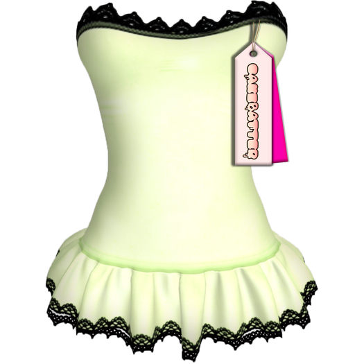 cakebatter / babydoll slip lace dress / lemon  -boxed-