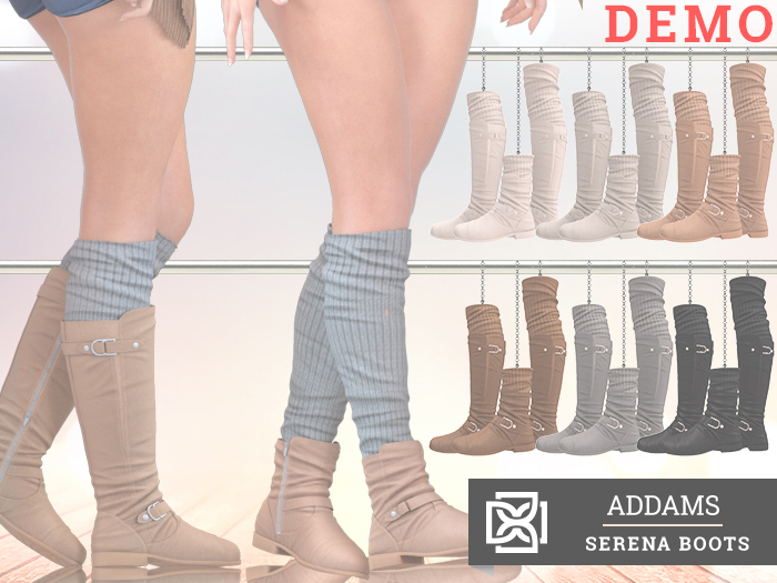 Addams - Serena - Boho Boots with Socks #DEMO