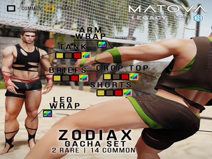 Matova -  Zodiax - Tank-top-short-brief -  Red -Legacy