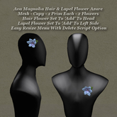 Ava Magnolia Hair & Lapel Flower Azure