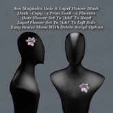 Ava Magnolia Hair & Lapel Flower Blush
