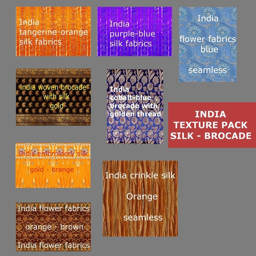 India texture pack silk - brocade