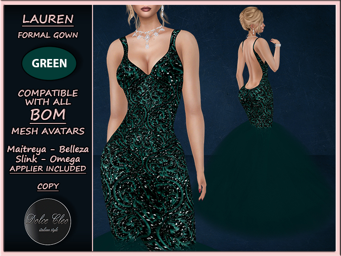 LAUREN GOWN *BOM* - GREEN