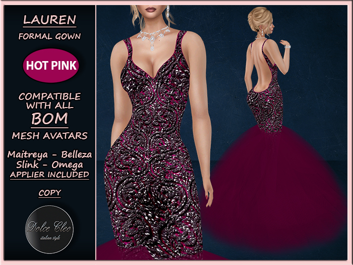 Dolce Cleo ::: Lauren Formal Dress (Hot Pink) - ADD ME