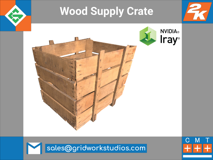 Second Life Marketplace MESH Wood Supply Crate