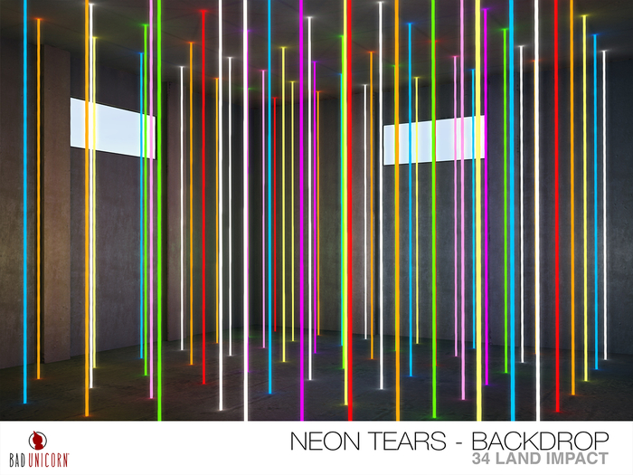 [Bad Unicorn] Neon Nights Backdrop Set - (WEAR TO UNBOX)