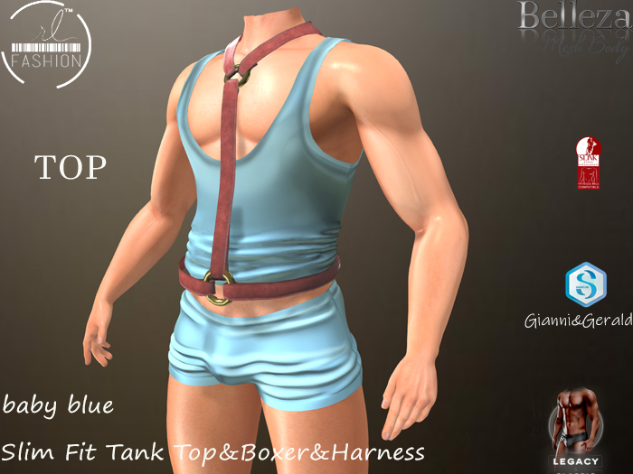 Slim Fit Tank Top Baby Blue