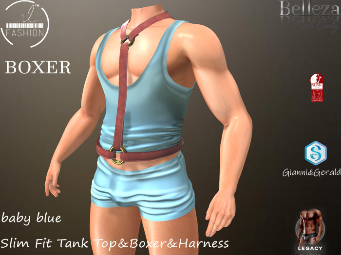 Slim Fit Boxer Baby Blue