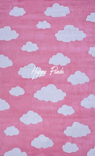 [Happy Panda] Area Rug (boxed) Clouds Pink