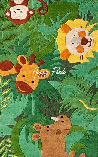 [Happy Panda] Area Rug (boxed)  Jungle Fun