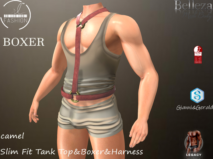 Slim Fit Boxer Camel