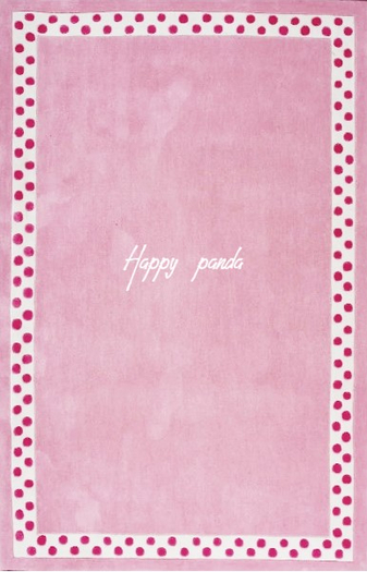 [Happy Panda] Area Rug (boxed)Poka Pink