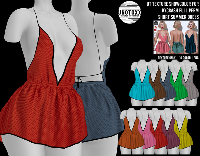 :::PROMO::: UT Texture ShowColor for byCrash Short summer dress
