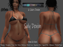 .::Arkan::. Saly Micro Bikini Denim + Fitmesh