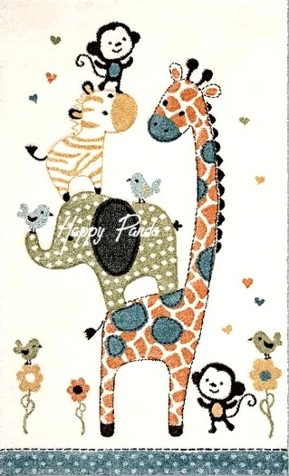 [Happy Panda] Area Rug (boxed) Fun Friends