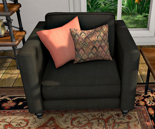 Straight Arm Chair Charcoal COPY