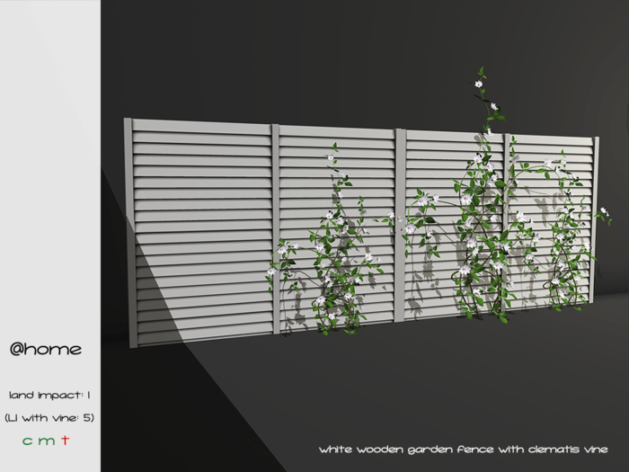@home: white wooden garden fence