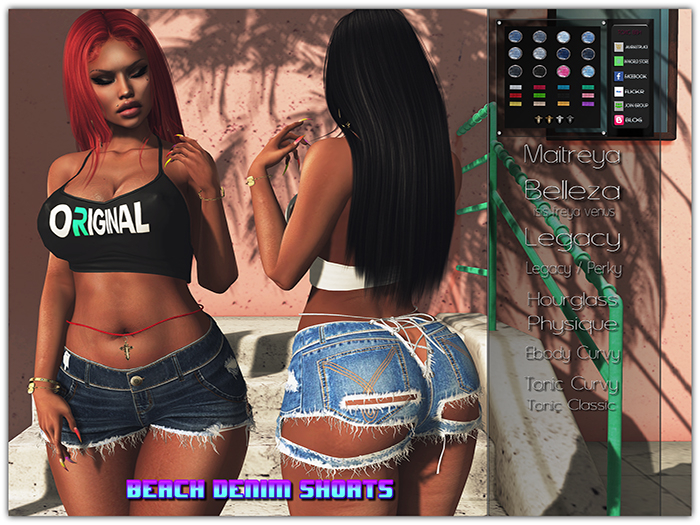 [TOXIC BISH] Beach Denim Shorts @ HUD