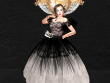 Adl Alta Moda Ombre Satin Strapless Ball Gown BW