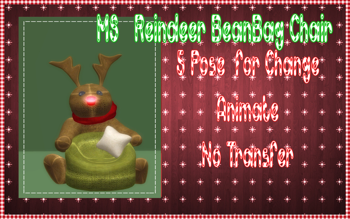 **MS** BeanBag Reindeer Dark