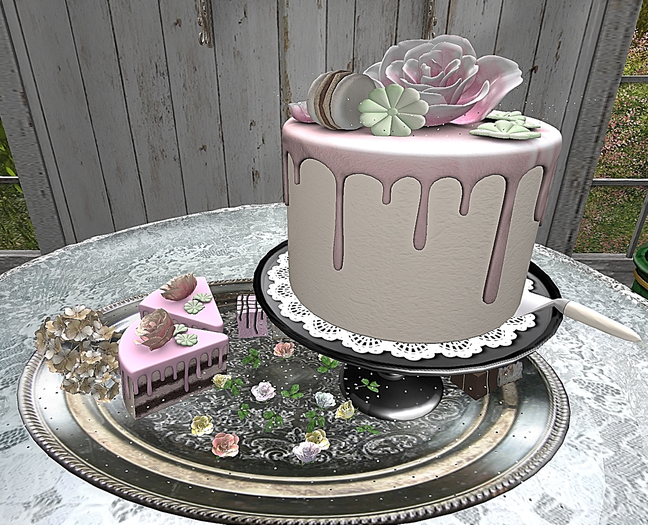 CJ Rose Cake + Petit Fours Stand - Dispenser Box - add