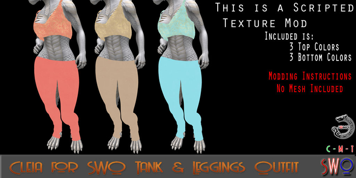 SWO Cleia Texture Mod for SWO Tank Leggings Outfit