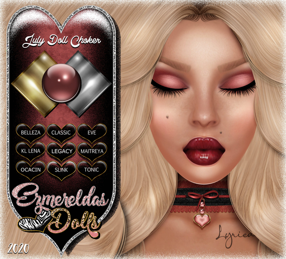 -{E's Dolls} Birthstone Choker {July Doll}{07-22-2020}