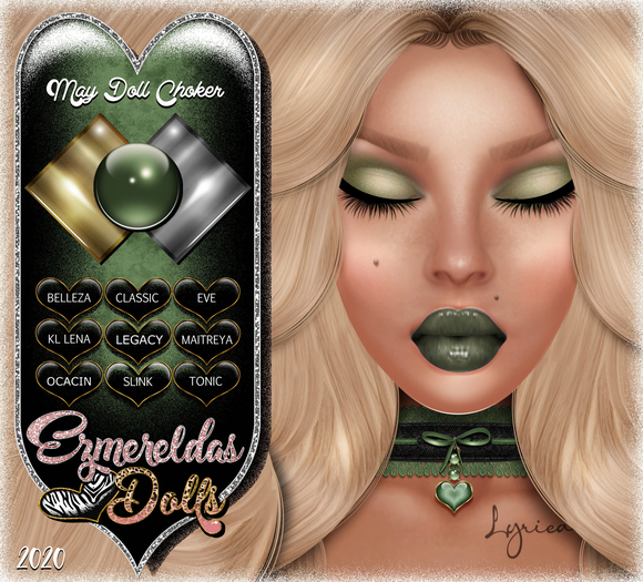 -{E's Dolls} Birthstone Choker {May Doll}{07-22-2020}