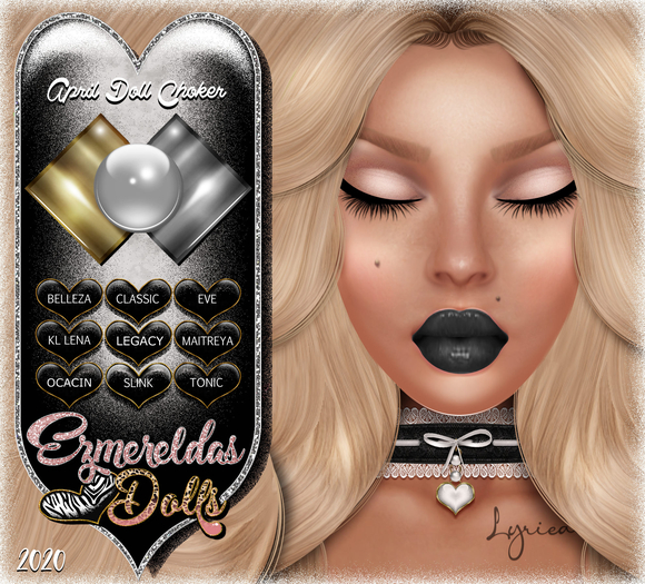 -{E's Dolls} Birthstone Choker {April Doll}{07-22-2020}
