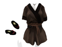 Black kimono & geta box