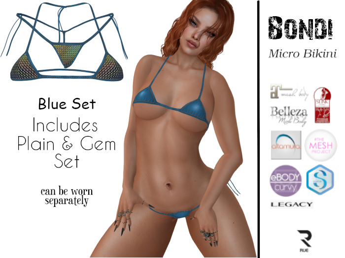 :: RUE :: BONDI Micro Bikini - Blue