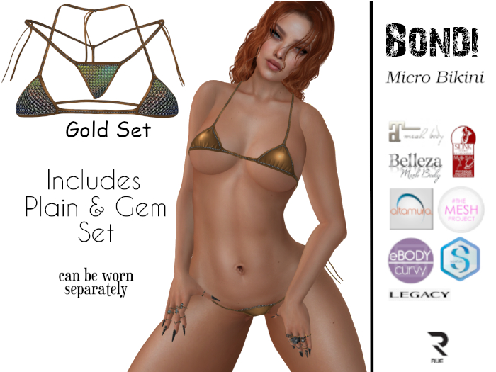 :: RUE :: BONDI Micro Bikini - Gold