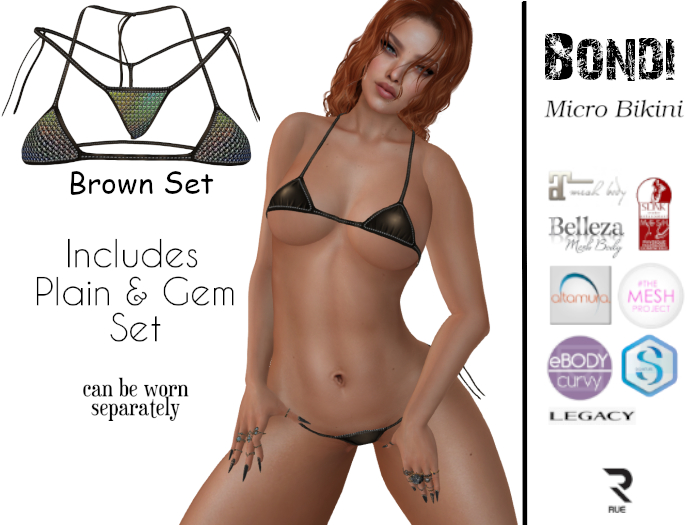 :: RUE :: BONDI Micro Bikini - Brown