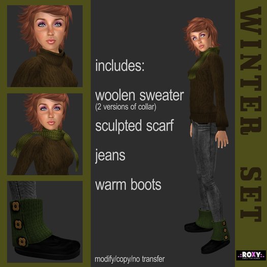 .:ROXY:. woolen sweater GREEN