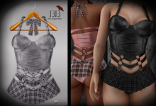 (*<*) 1313 Larkin Dress - White Plaid