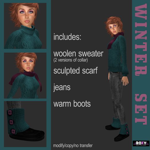 .:ROXY:. woolen sweater TEAL