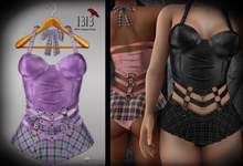 (*<*) 1313 Larkin Dress - Lilac Plaid